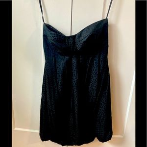 Black silk cocktail dress